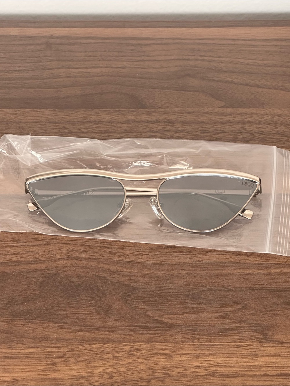 Dezi Silver Cat-Eye Women’s Sunglasses - Gray Lenses